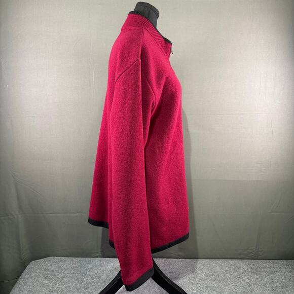 Lochaven of Scotland Sweater Men’s M 100% Lambswool Cabincore Thermal Burgundy - Picture 4 of 13